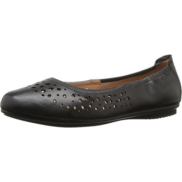 NIB Josef Seibel Pippa 29 Leather Flats Women's Size 38 Black Flexible US - Picture 1 of 3